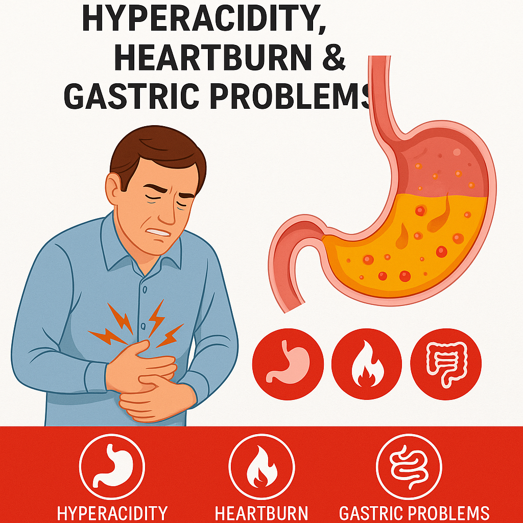 HYPERACIDITY , HEART BURN & GASTRIC PROBLEMS